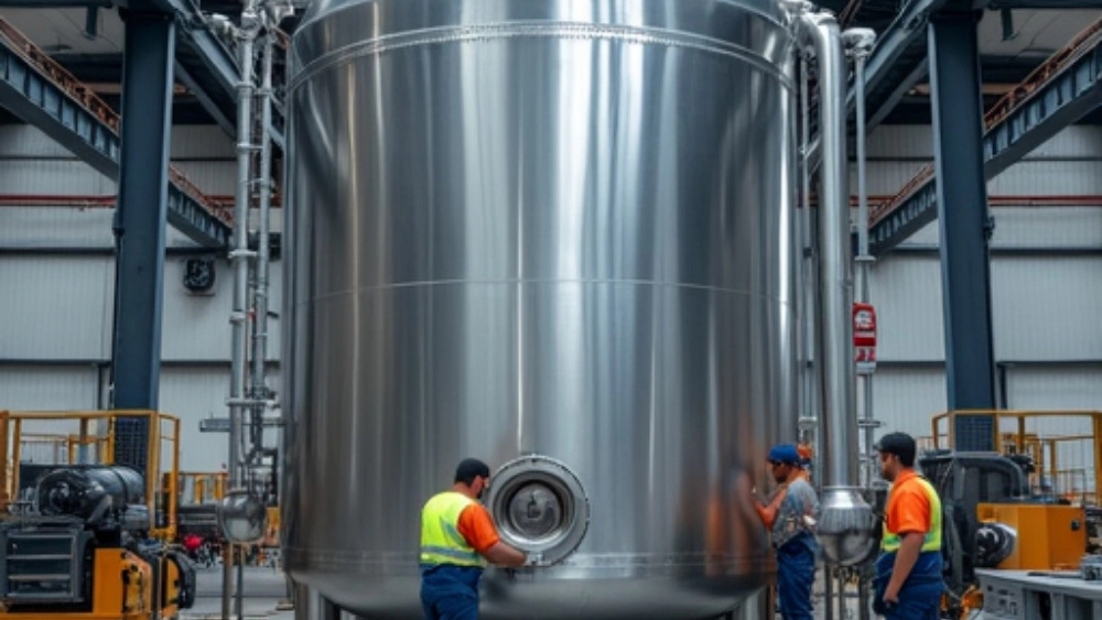 Design and construction of industrial steel tanks in Bandar Industrial Group